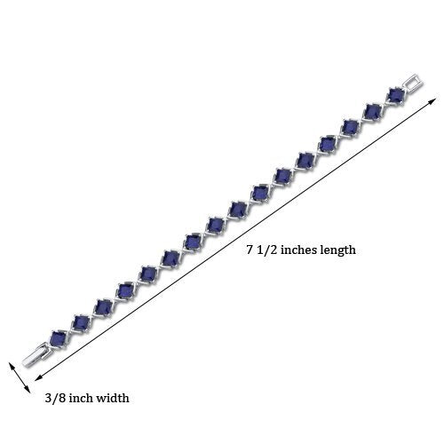 SJC Blue Sapphire 925 Sterling Silver Bracelet