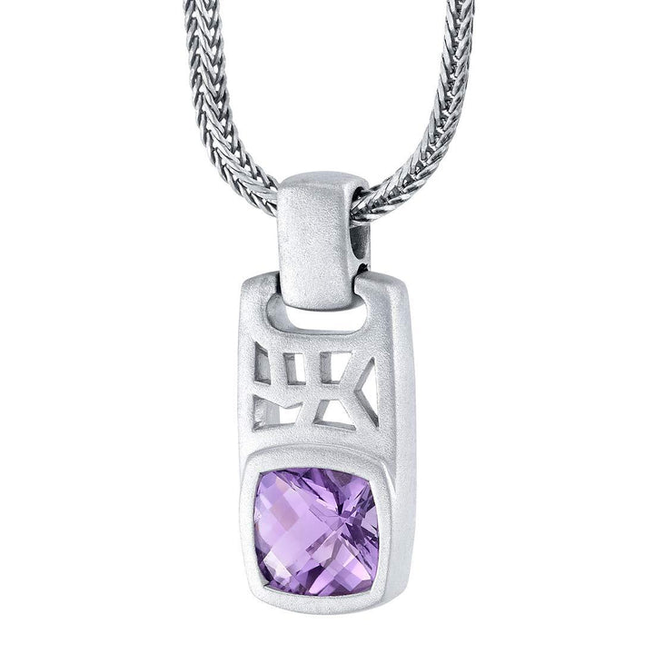 SJC Amethyst 925 Sterling Silver Pendant Necklace