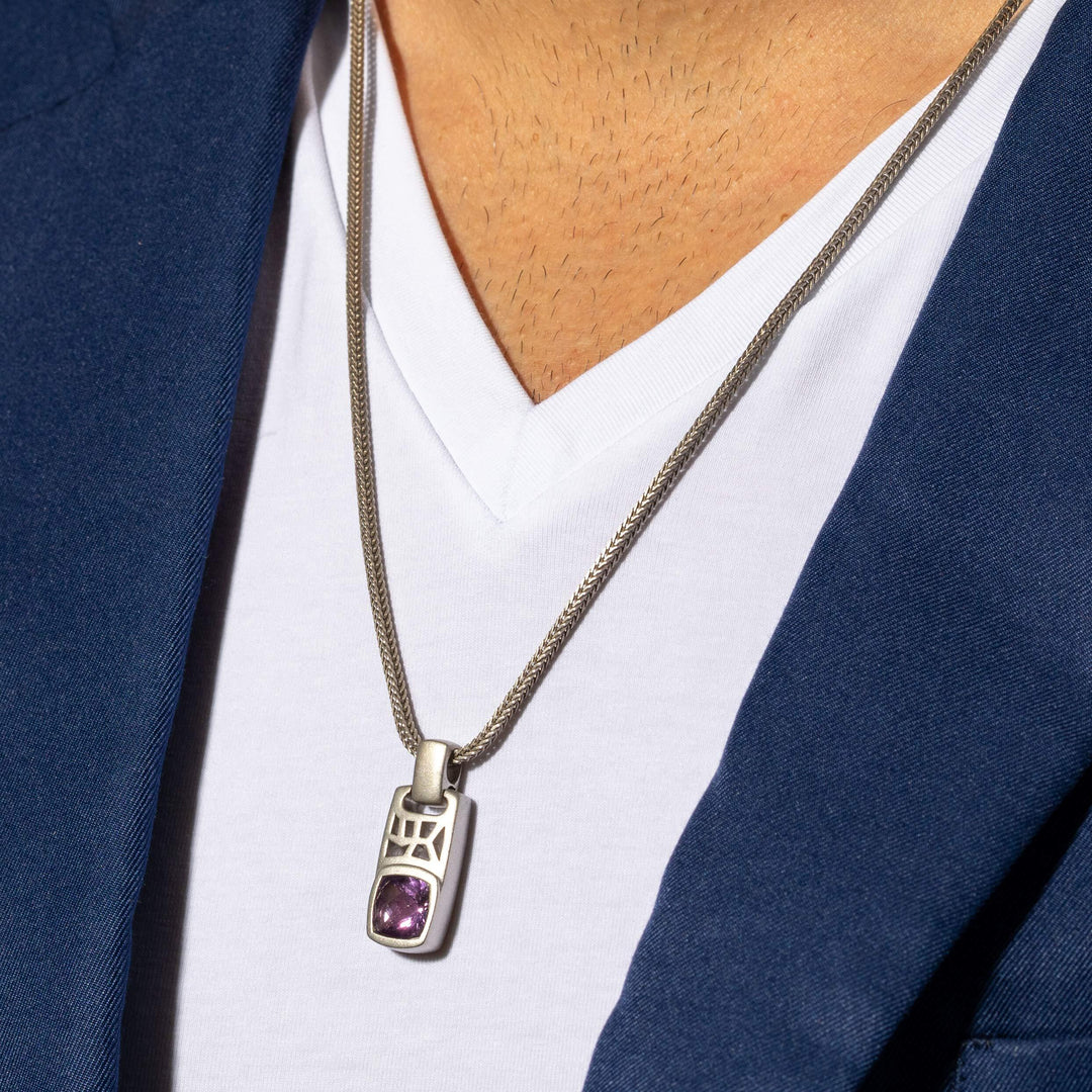 SJC Amethyst 925 Sterling Silver Pendant Necklace