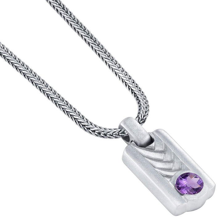 SJC Amethyst 925 Sterling Silver Pendant Necklace