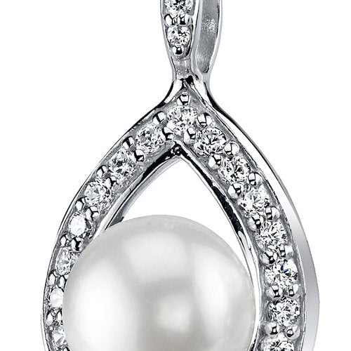 SJC Pearl 925 Sterling Silver Pendant Necklace