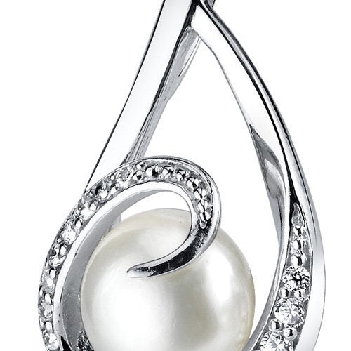 SJC Pearl 925 Sterling Silver Pendant Necklace