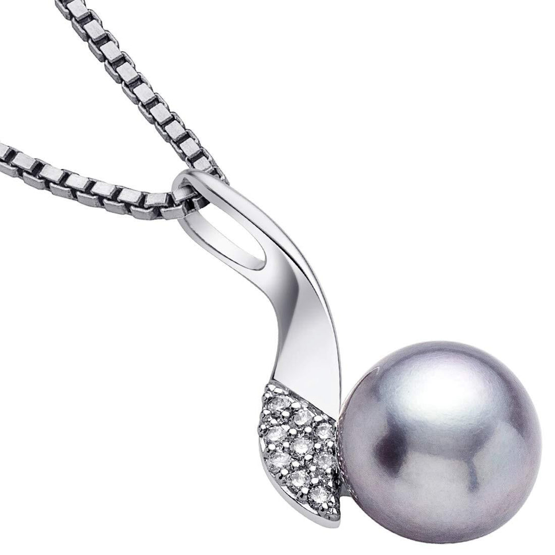 SJC Pearl 925 Sterling Silver Pendant Necklace