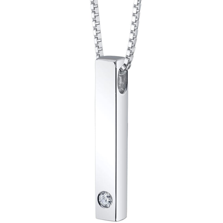 SJC Diamond 925 Sterling Silver Pendant Necklace
