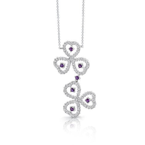 SJC Amethyst 925 Sterling Silver Pendant Necklace