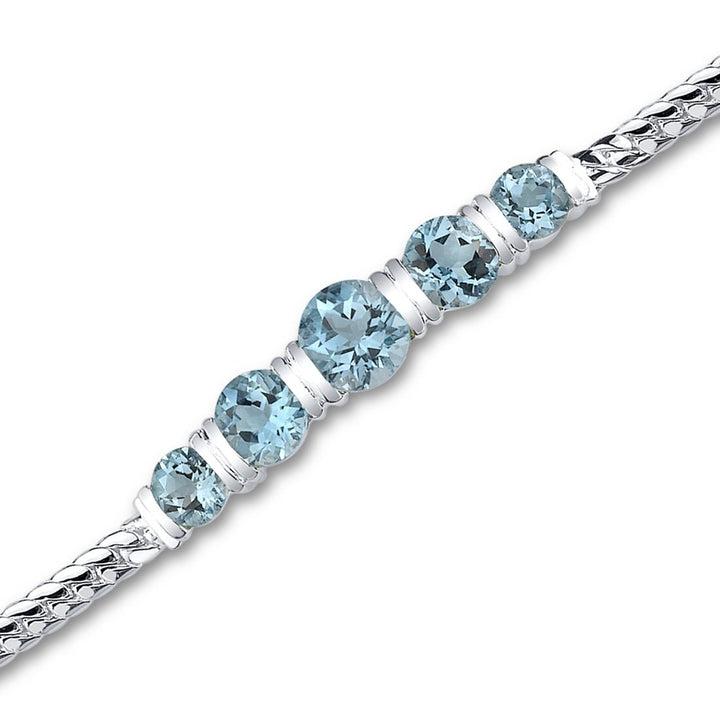 SJC Swiss Blue Topaz 925 Sterling Silver Bracelet