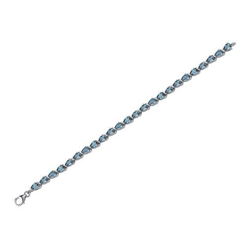 SJC London Blue Topaz 925 Sterling Silver Bracelet