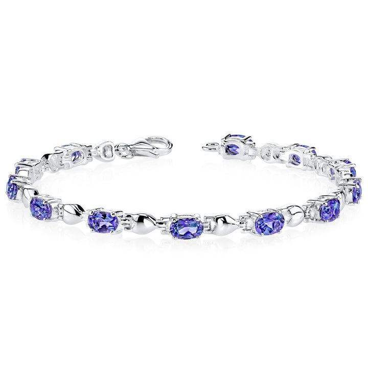 SJC Simulated Alexandrite 925 Sterling Silver Bracelet