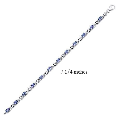 SJC Simulated Alexandrite 925 Sterling Silver Bracelet
