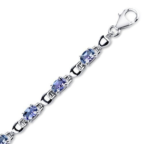SJC Simulated Alexandrite 925 Sterling Silver Bracelet