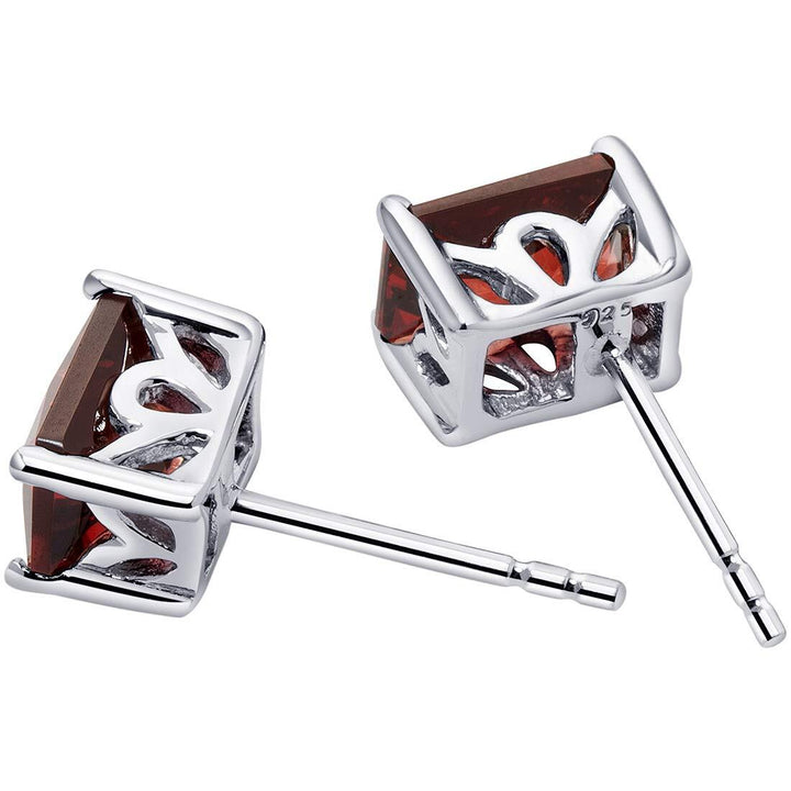 SJC Garnet 925 Sterling Silver Earrings