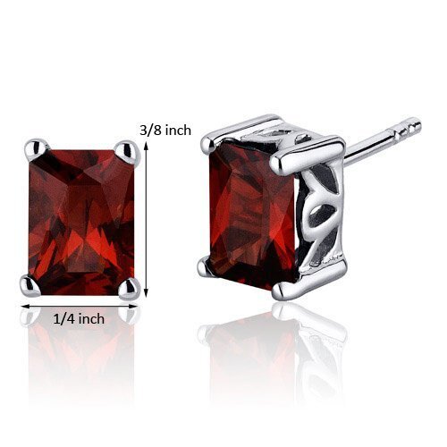 SJC Garnet 925 Sterling Silver Earrings