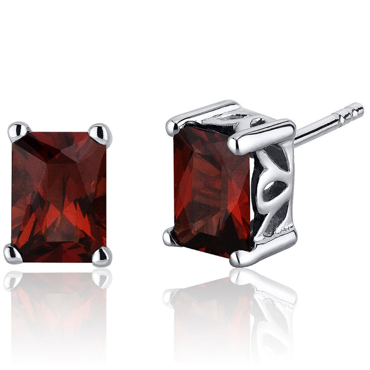SJC Garnet 925 Sterling Silver Earrings