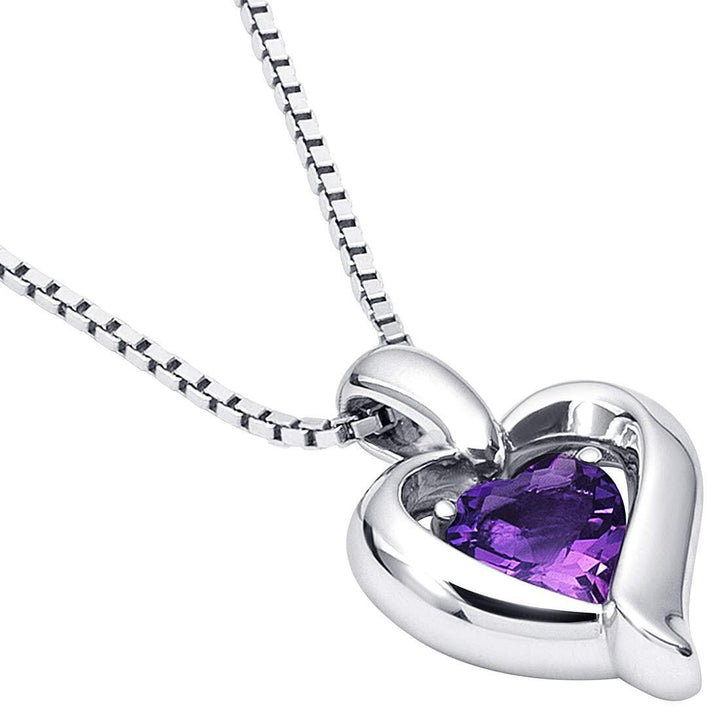 SJC Amethyst 925 Sterling Silver Pendant Necklace