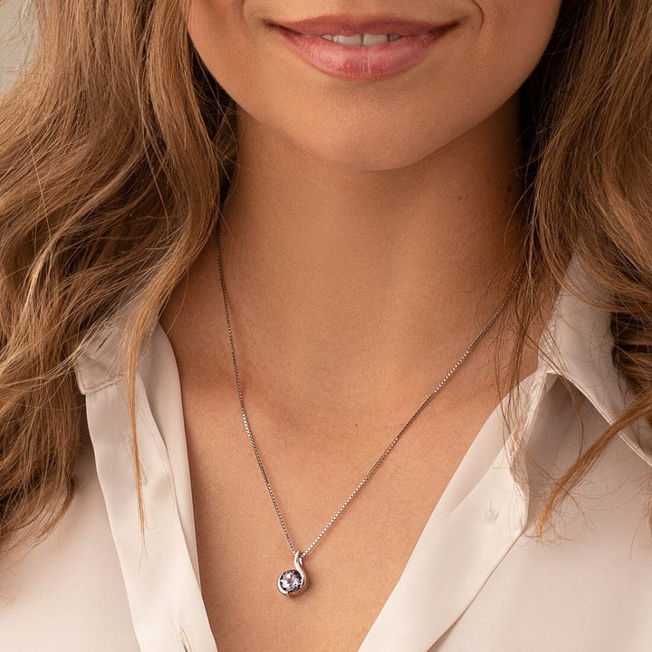 SJC Simulated Alexandrite 925 Sterling Silver Pendant Necklace