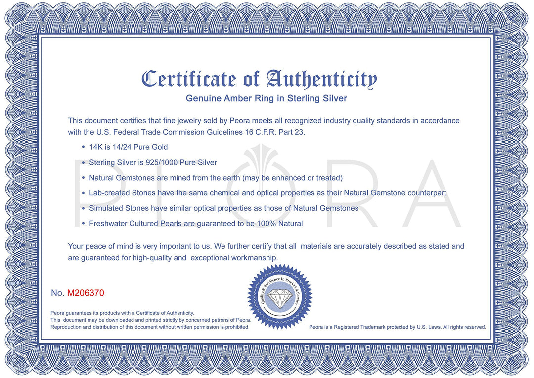 Amber Special Cut Shape Cut Ring in 925 Sterling Silver - SJC