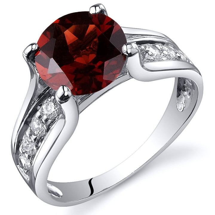 SJC Garnet 925 Sterling Silver Ring