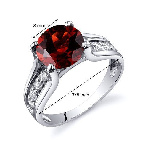 SJC Garnet 925 Sterling Silver Ring