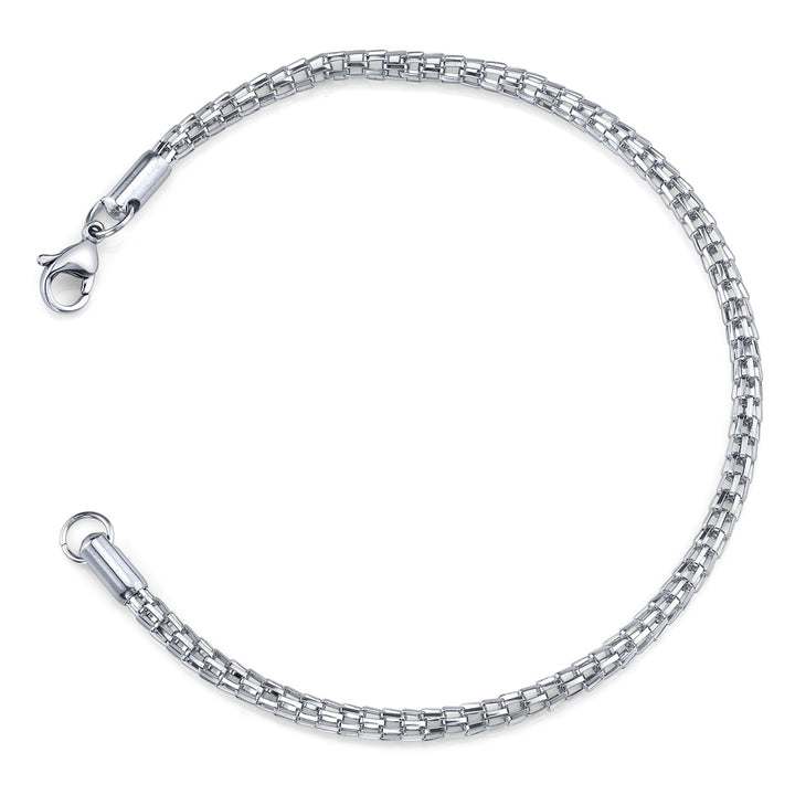 Stainless Steel Fancy Fox-Tail Style Chain Bracelet