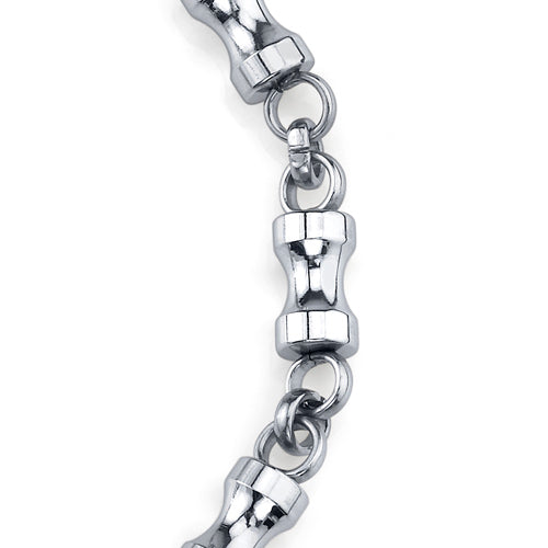 Stainless Steel Dumbbell Link Bracelet