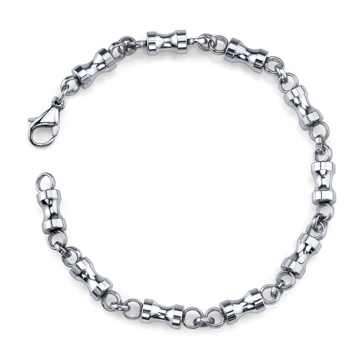 Stainless Steel Dumbbell Link Bracelet