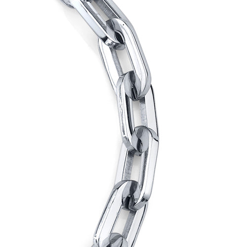 Stainless Steel Rectangular Link Bracelet