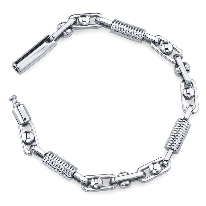 Stainless Steel Coil Link Bracelet
