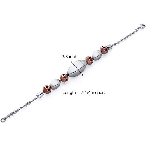 Stainless Steel Link Bracelet 7.25 Inch