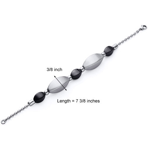 Charm Bracelet in Stainless Steel7.25 inch