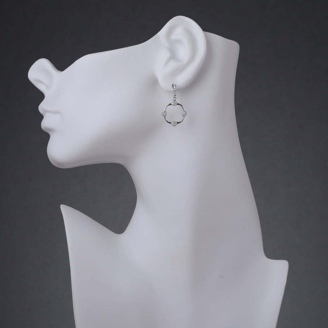 Sterling Silver Confetti Dangle Drop Earrings