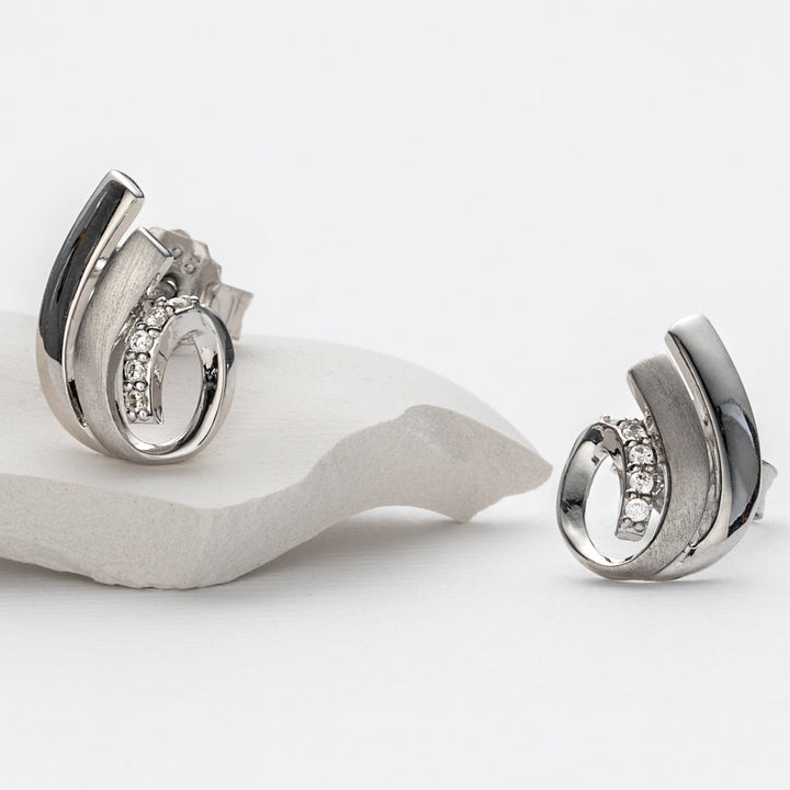 Sterling Silver Tulip Shell Charm Earrings for Women
