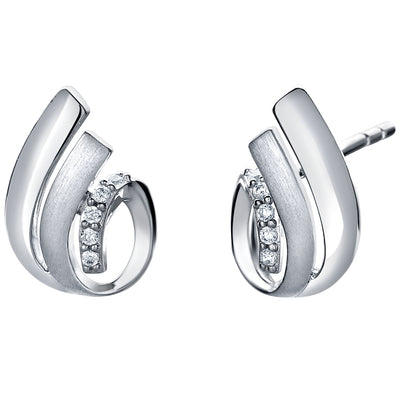 Sterling Silver Tulip Shell Charm Earrings for Women
