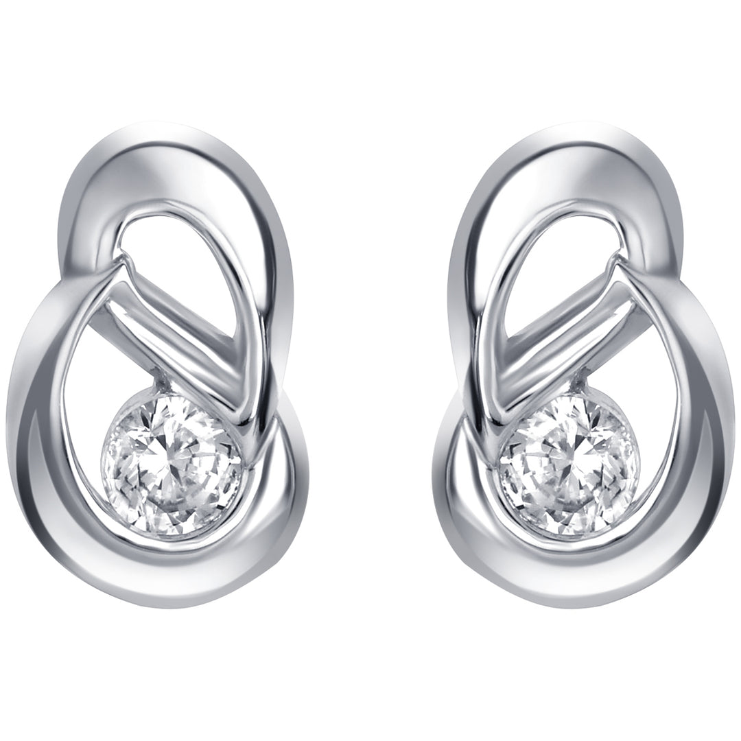 Sterling Silver Infinity Knot Earrings for Women