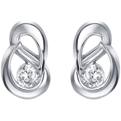 Sterling Silver Infinity Knot Earrings for Women