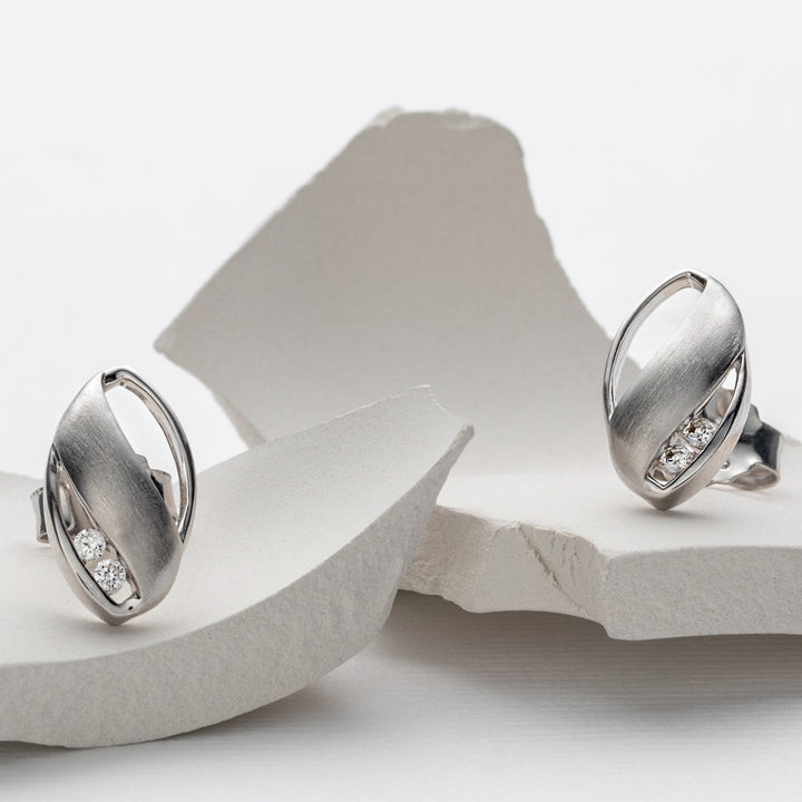 Sterling Silver Olive Leaf Earrings for Women