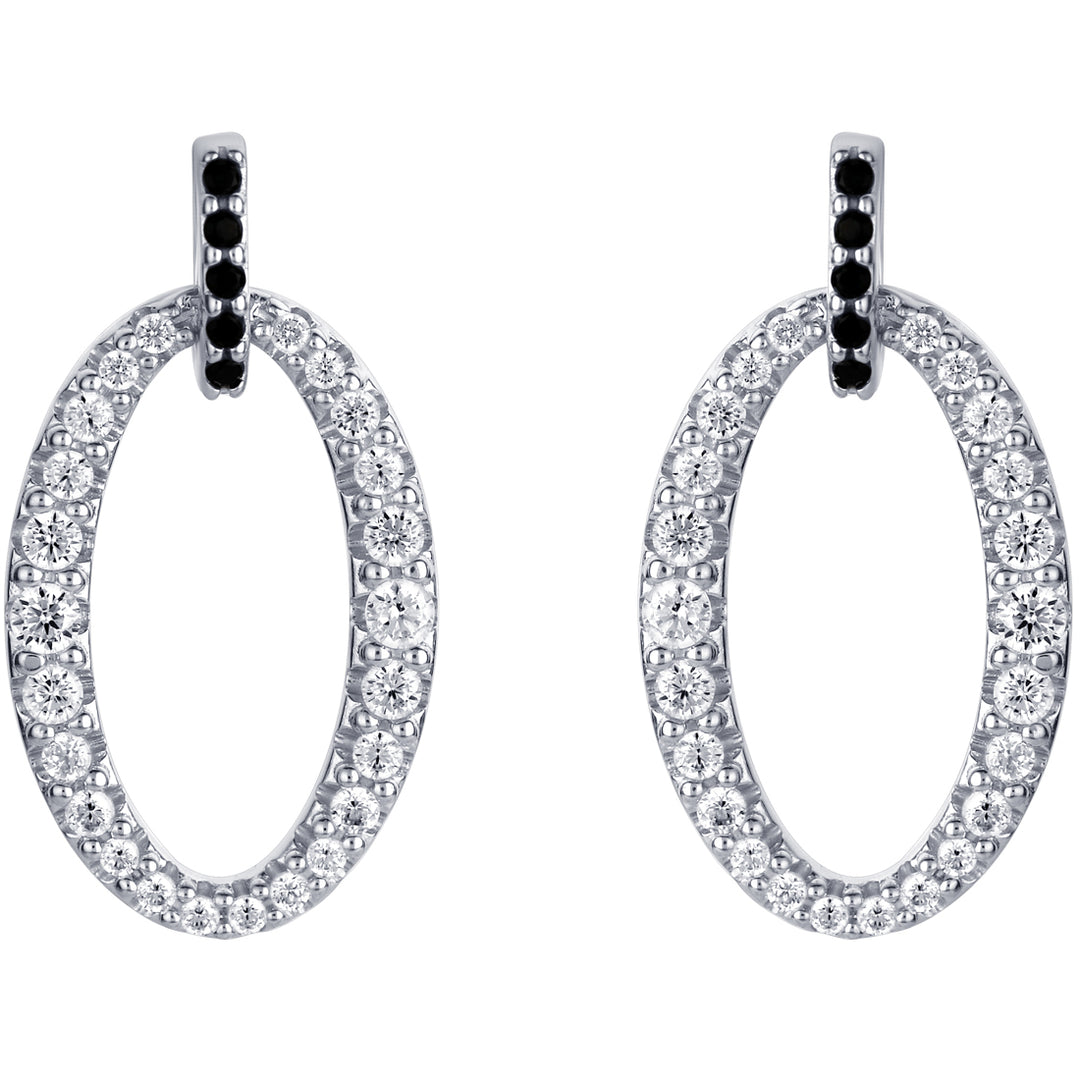 Sterling Silver Eternity Drop Earrings for Women