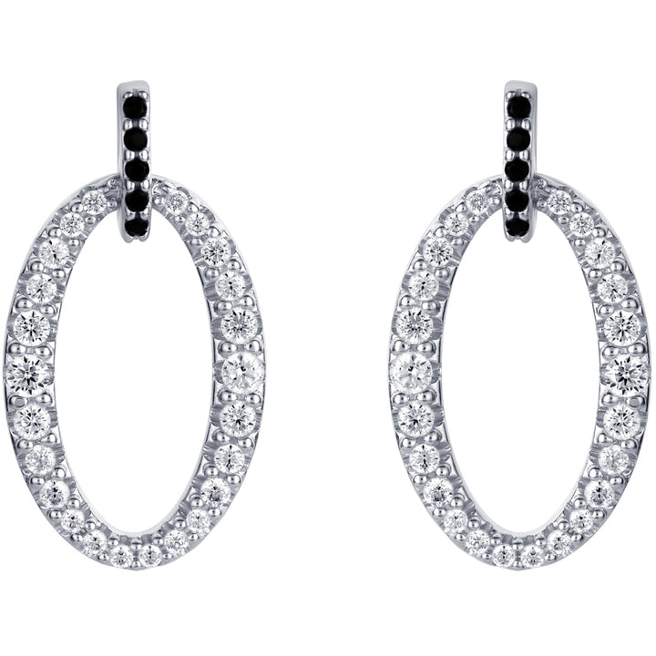 Sterling Silver Eternity Drop Earrings for Women