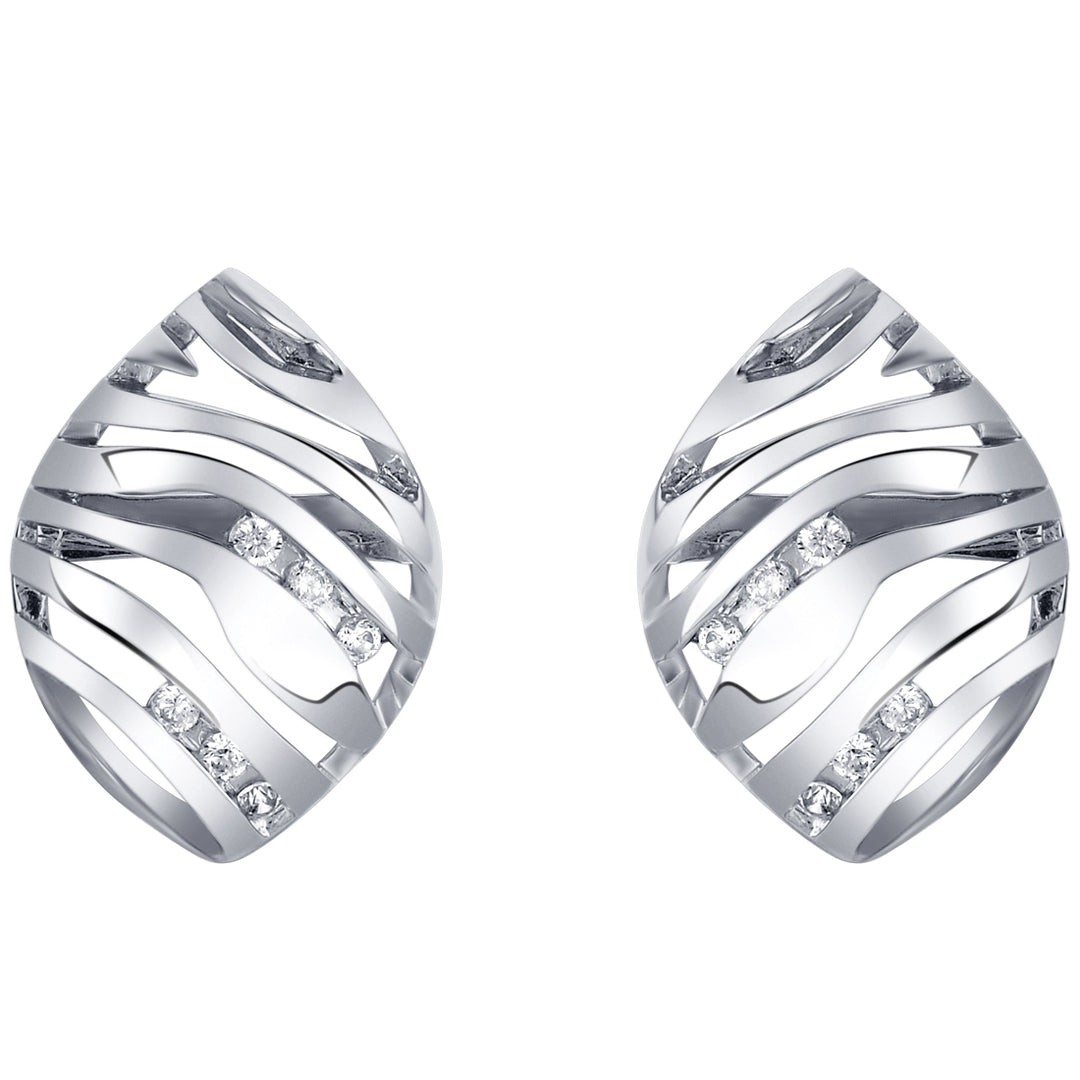 Sterling Silver Celtic Waves Earrings for Women