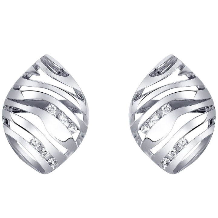 Sterling Silver Celtic Waves Earrings for Women
