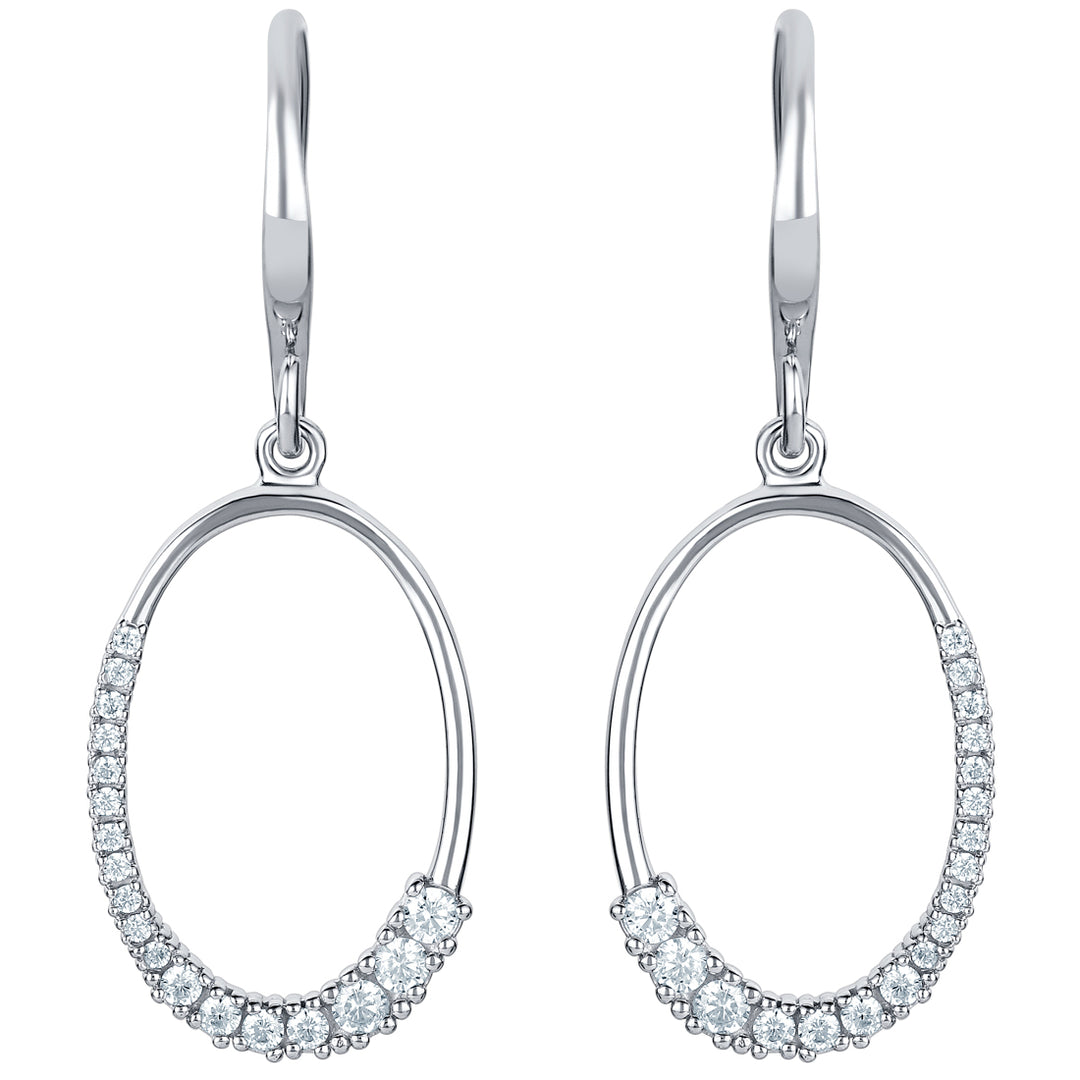 Sterling Silver Circle of Life Drop Earrings for Women