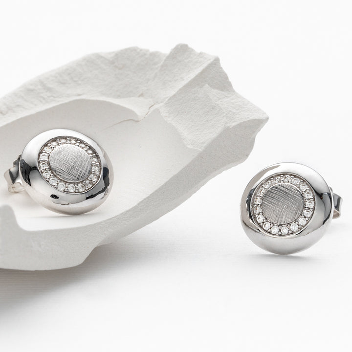 Sterling Silver Infinity Medallion Earrings for Women