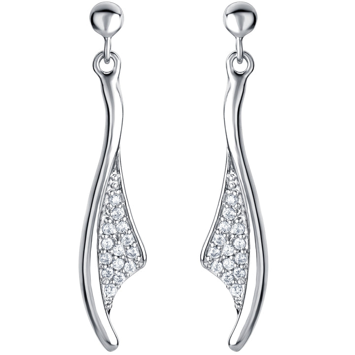Sterling Silver Calla Lily Drop Earrings for Women