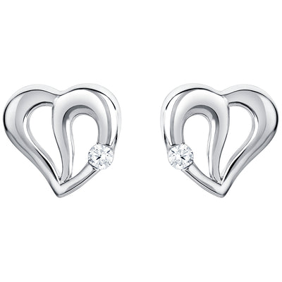 Sterling Silver Sweetheart Earrings for Women