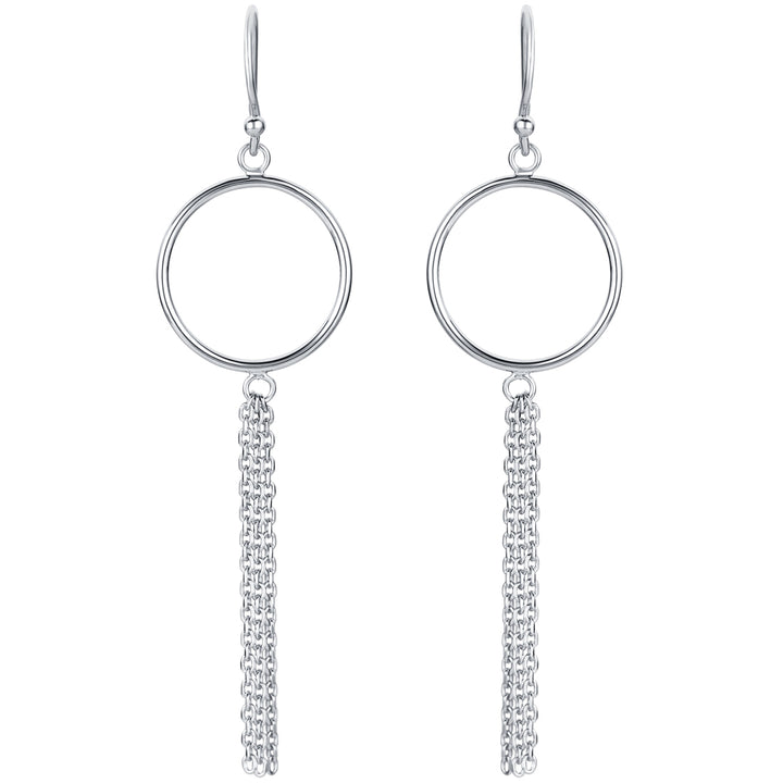 Sterling Silver Tassel Drop Earrings for Women