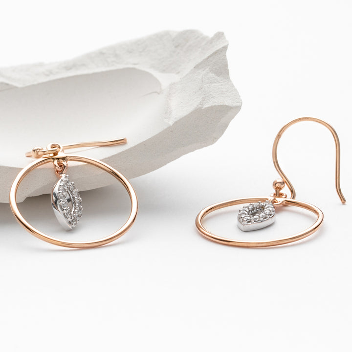 Sterling Silver Pendulum Charm Drop Earrings for Women