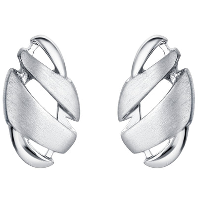 Sterling Silver Geometric Swirl Floating Earrings for Women
