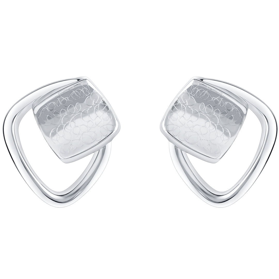 Sterling Silver Asymmetrical Floating Earrings for Women