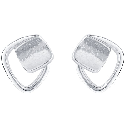 Sterling Silver Asymmetrical Floating Earrings for Women