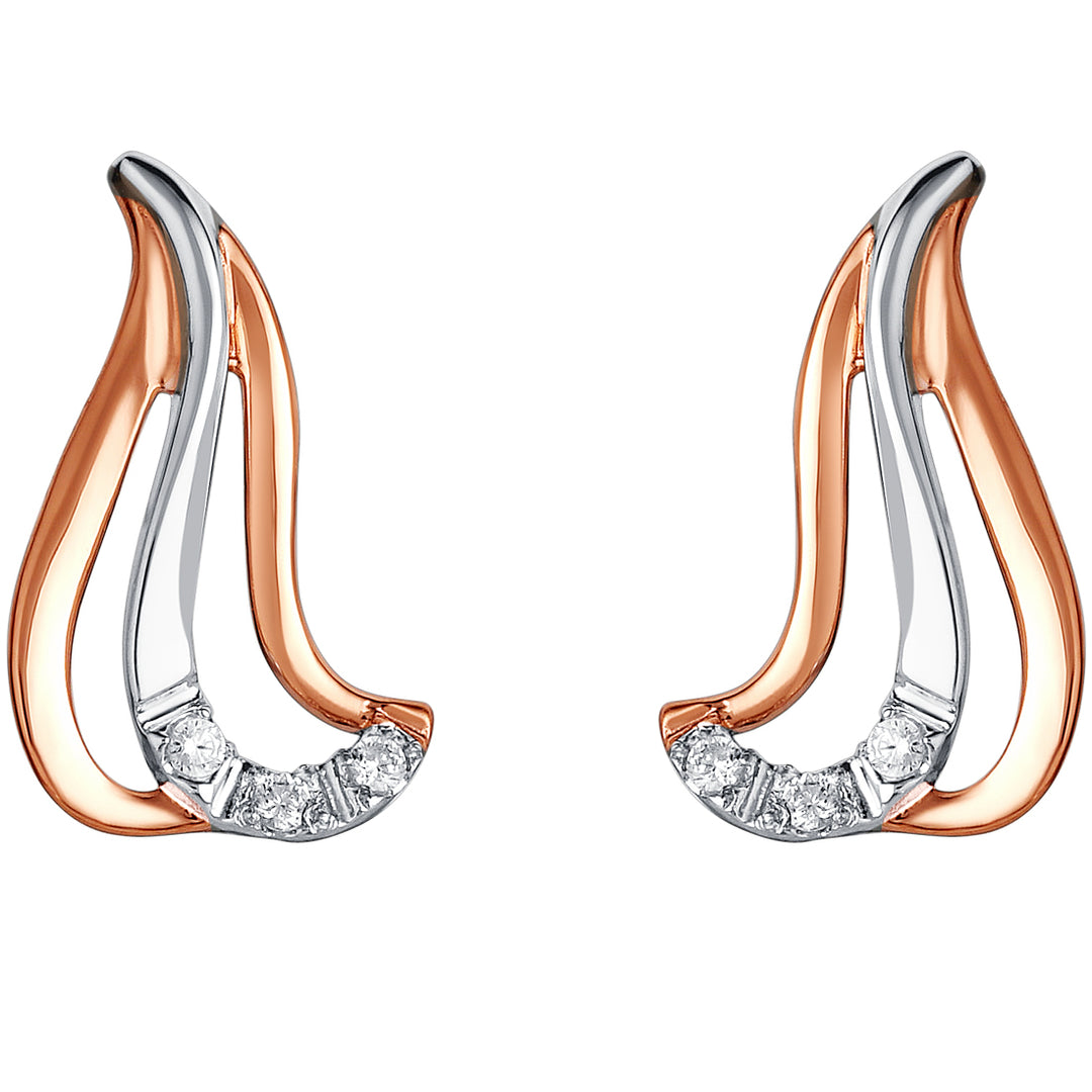 Sterling Silver Double Flip Charm Earrings for Women