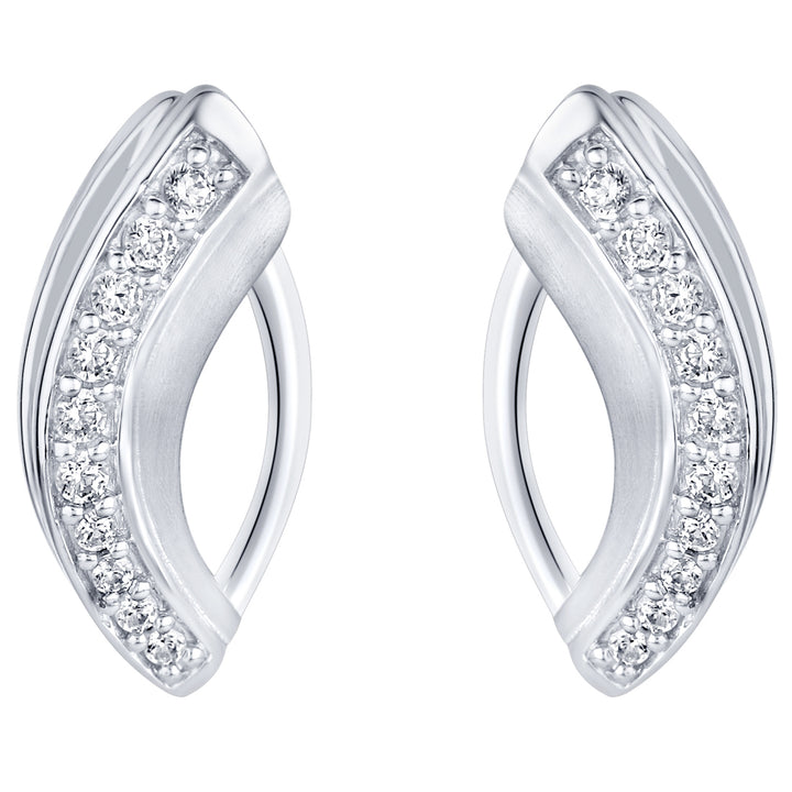 Sterling Silver Enchanted Open Marquise Earrings for Women